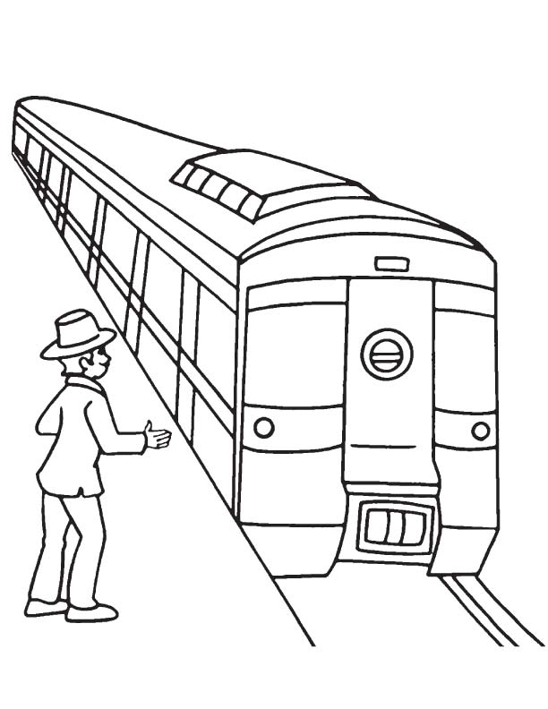 Train station coloring pages 