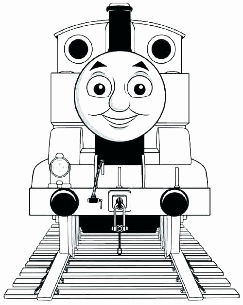 thomas train clip art black and white