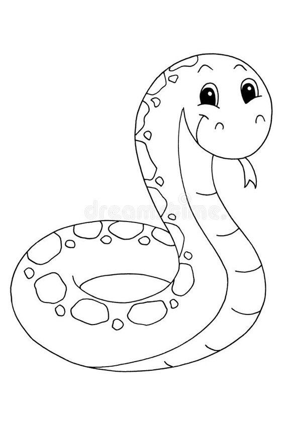 Cute Snake Coloring Pages coloring page