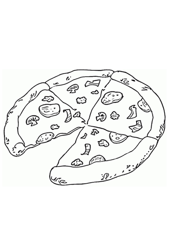 Coloring Videos for Kids Easy How to Draw Food Pizza Coloring