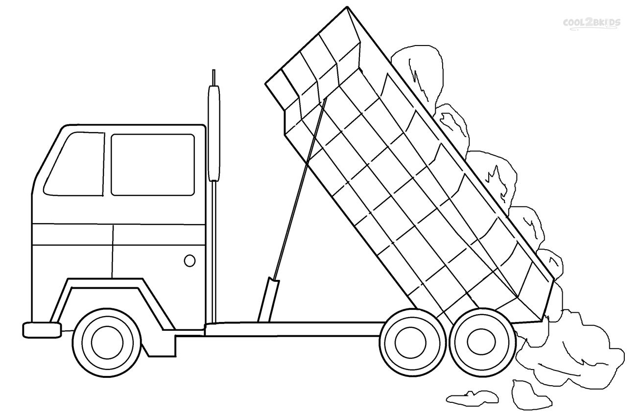 Printable Dump Truck Coloring Pages coloring page