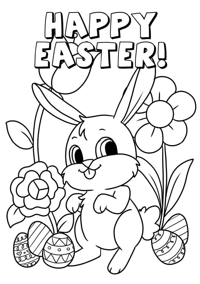 Free Printable Happy Easter Coloring Pages coloring page