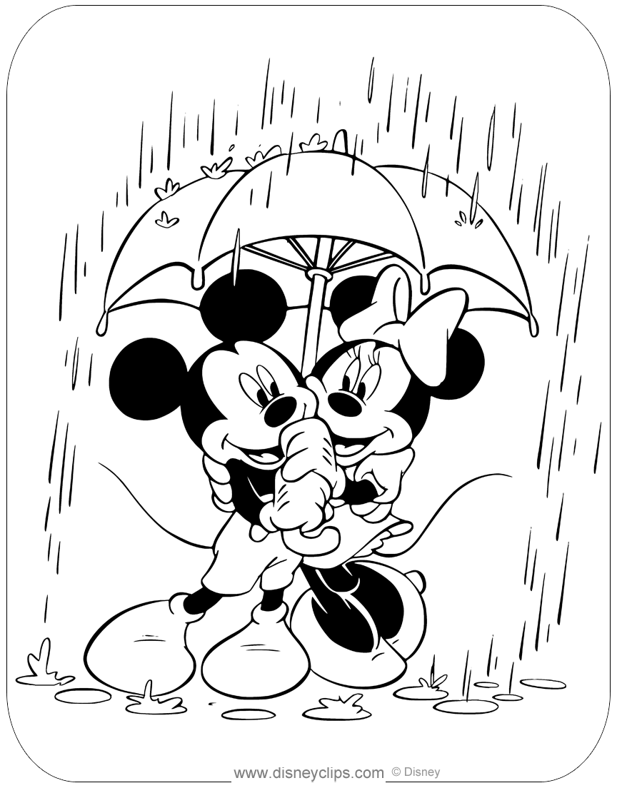 mickey and minnie coloring pages