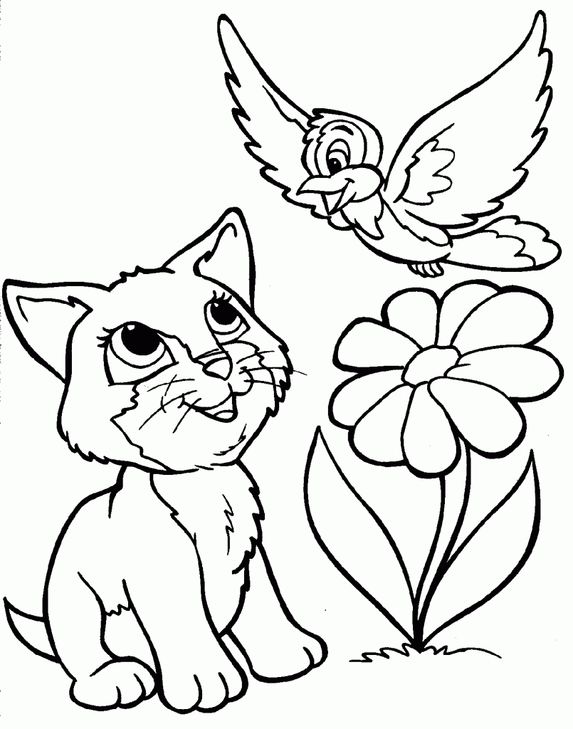 62 Coloring Kitten Pages  Best Free