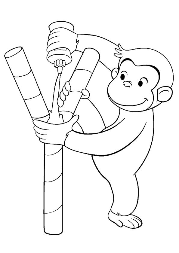 Free Printable Curious George Coloring Pages coloring page
