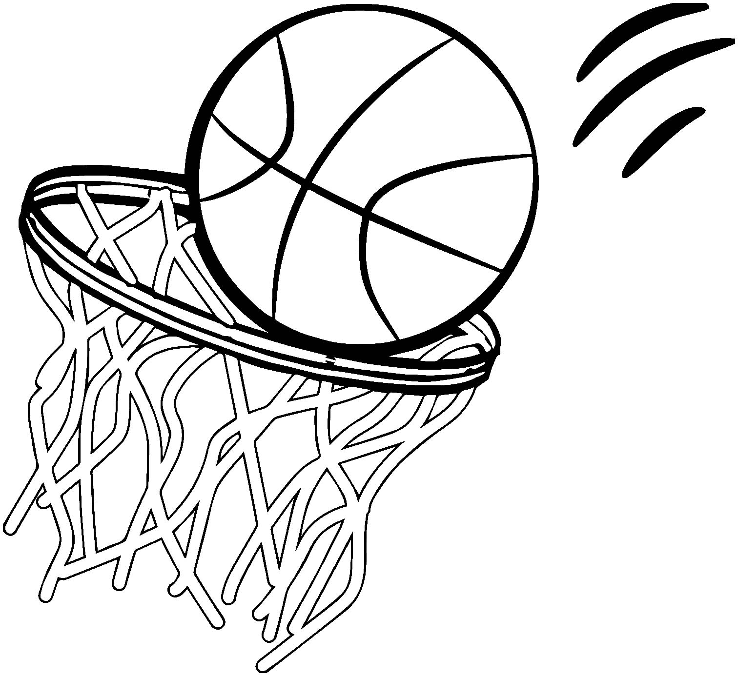 Free Printable Basketball Coloring Pages