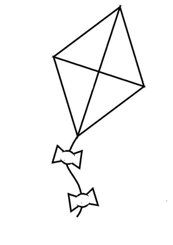 Coloring Pages | Printable Kite coloring page free