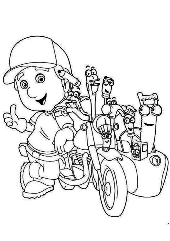 free printable handy manny coloring pages