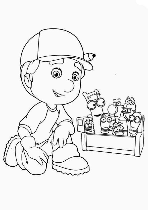 free printable handy manny coloring pages