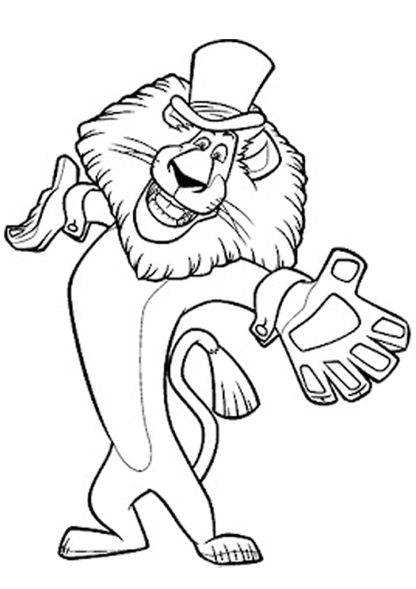 Coloring Pages Alex the Lion Madagascar Coloring Pages for Kids
