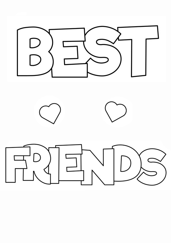 BFF (Best Friends Forever) coloring page