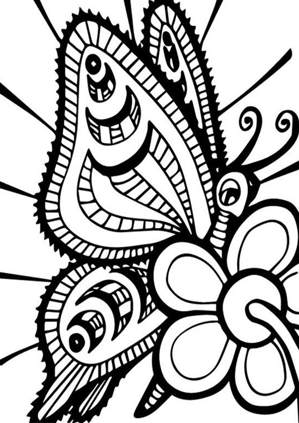 Butterfly Coloring Page for Kids coloring page