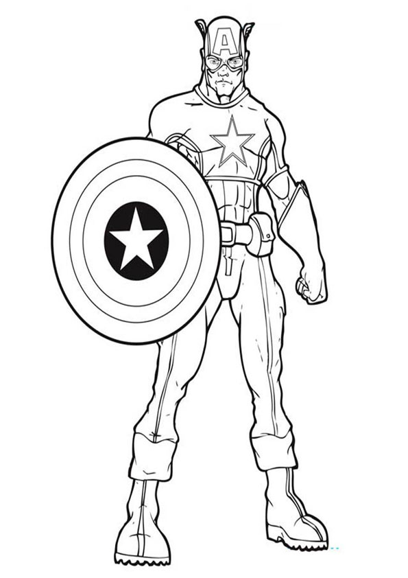 Coloring Pages | Captain America Coloring Page