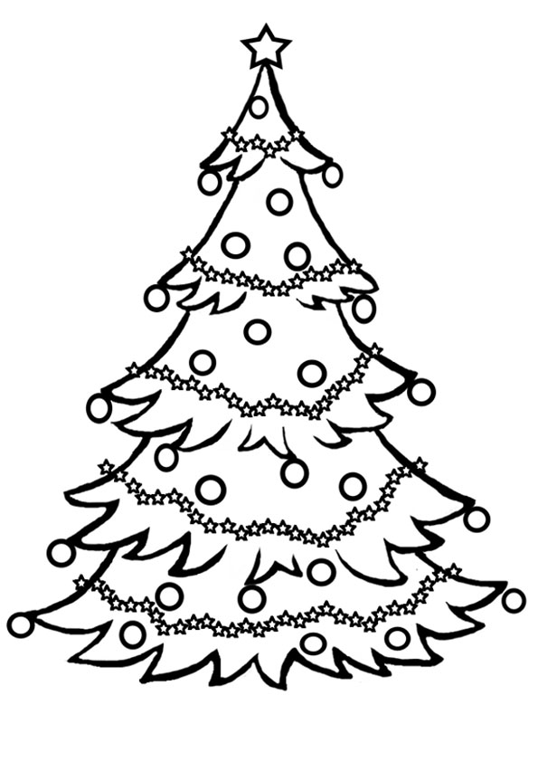coloring pages  christmas tree coloring page