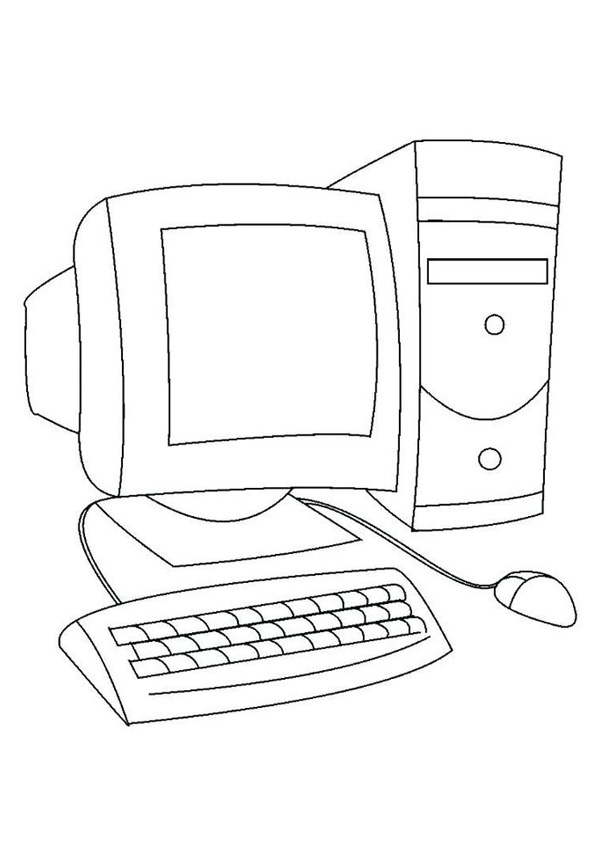 Computer Keyboard Coloring Pages For Kids