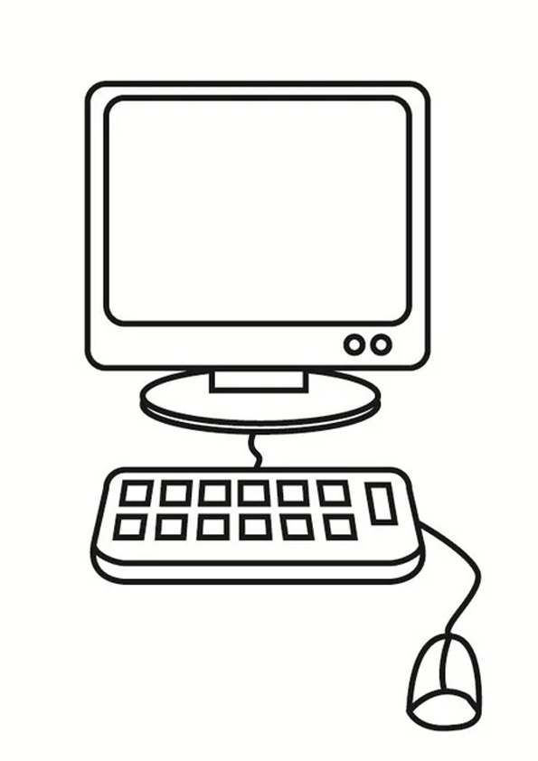 computer coloring pages for kids printable