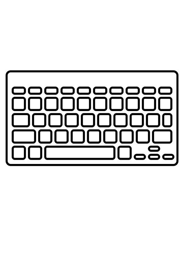 Computer Keyboard Coloring Page