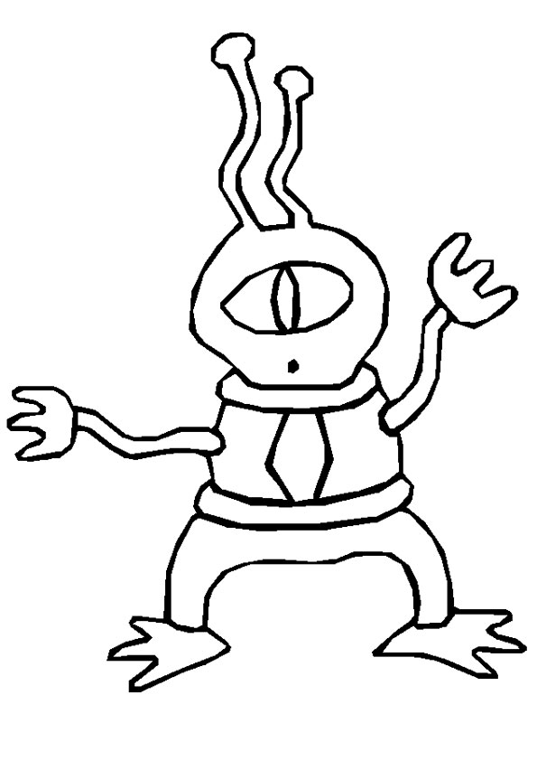 Dancing Alien Coloring Page coloring page