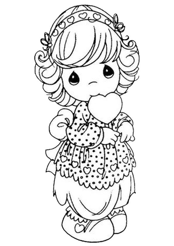 Doll Coloring Page for Kids coloring page