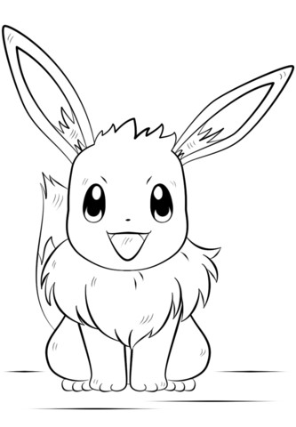 Eevee Coloring Pages - Free Printable Coloring Pages for Kids