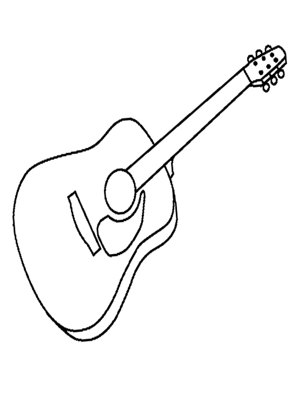 coloring pages  guitar coloring page for kids