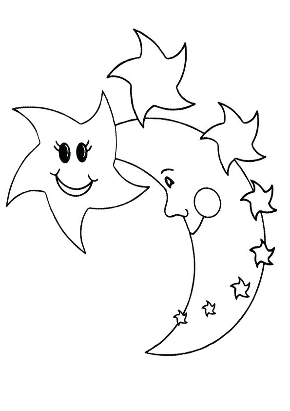 Coloring Pages | Half Moon Coloring Pages