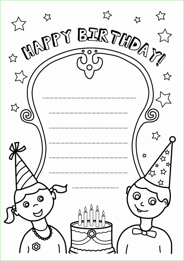 coloring pages  happy birthday greeting card coloring pages