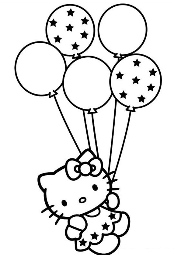 Hello Kitty coloring pages, pictures 