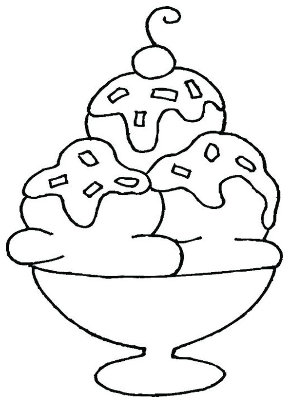 Coloring Pages | Ice Cream Cone Coloring Page