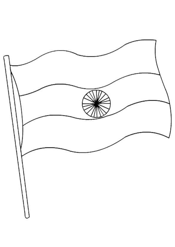 I Love India Flag Coloring Page | Flag coloring pages, Coloring pages, India  flag