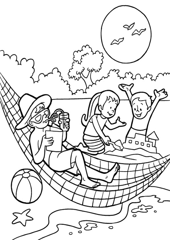 coloring pages  kids summer fun coloring page