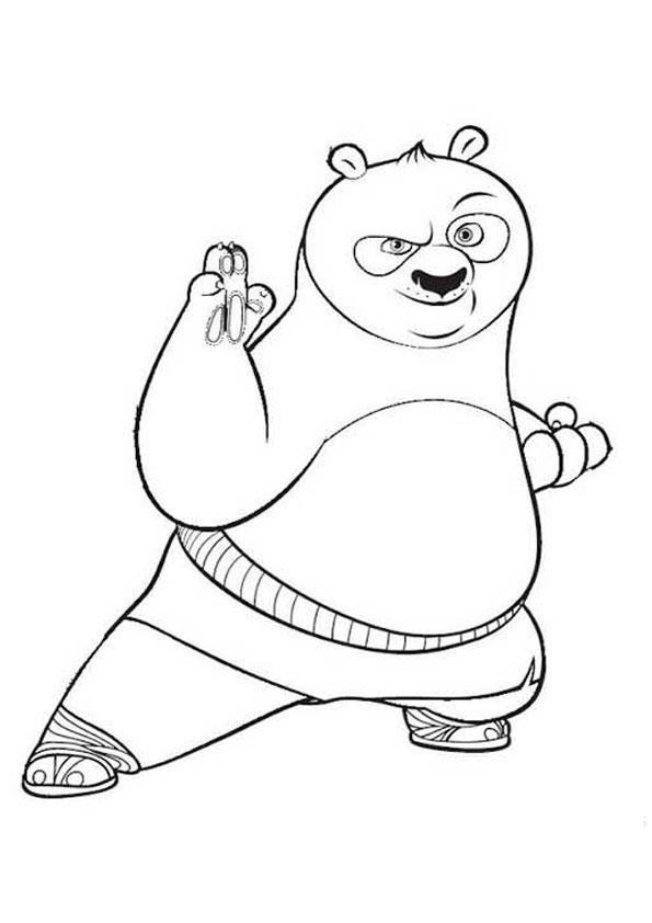 Coloring Pages | Kung Fu Panda Fighting Coloring Page