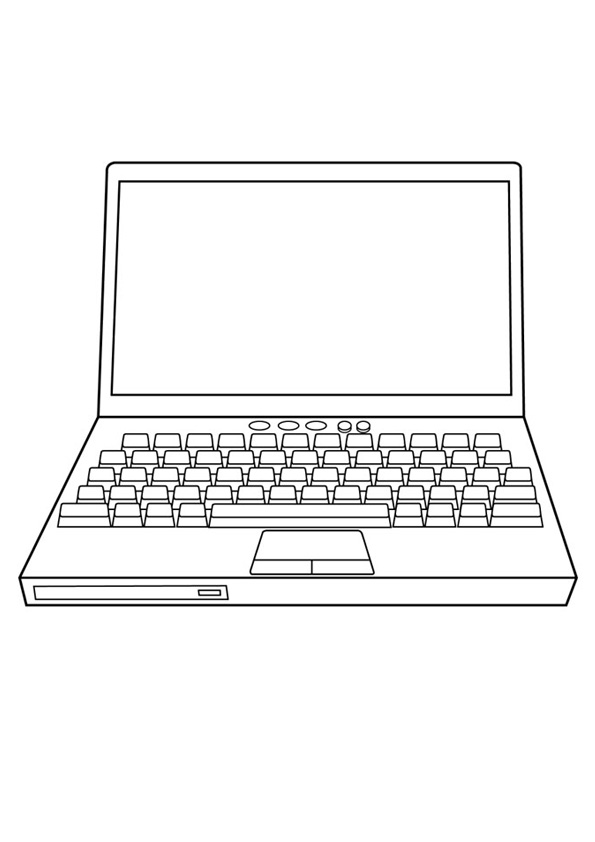 computer keyboard coloring page