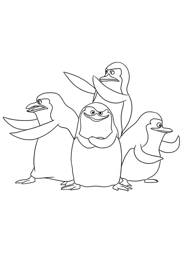 Madagascar Penguins Coloring Page coloring page