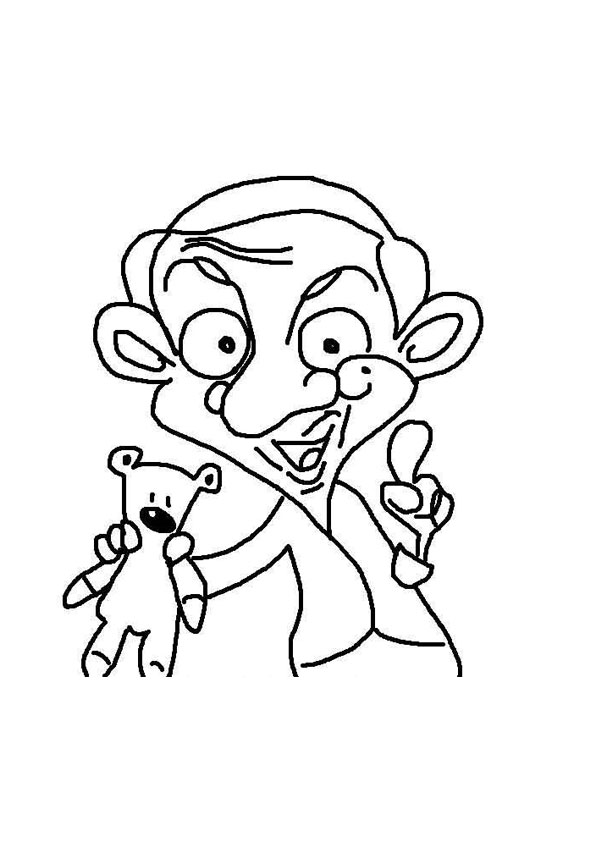 Download HD Mr Bean Coloring Pages Mr Bean Para Colorear Transparent ...