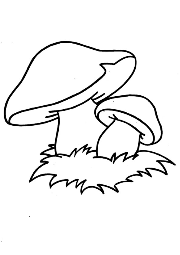 Coloring Pages | Mushroom Coloring Page for Kids