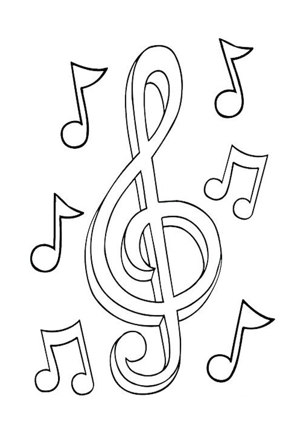 Music Notes Coloring Page coloring page