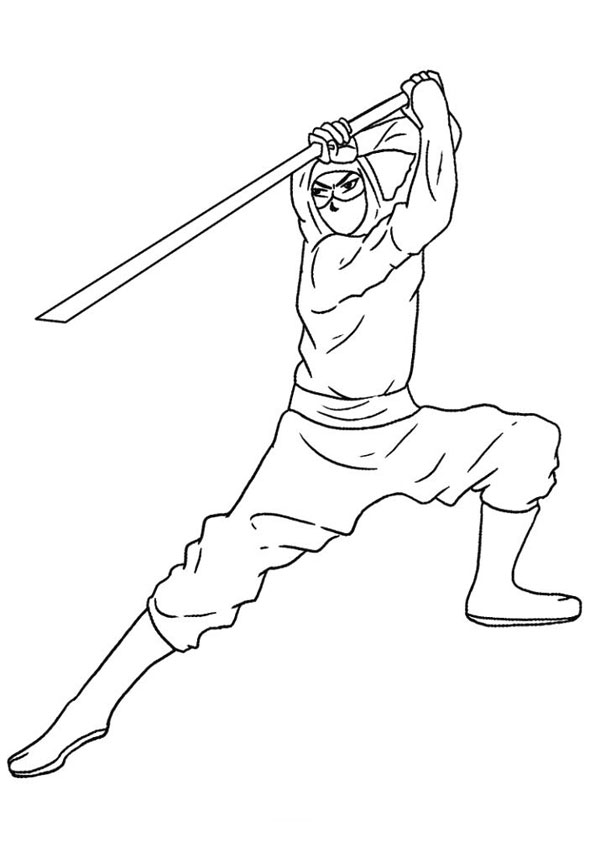 Coloring Pages | Printable Ninja Coloring Page for Kids