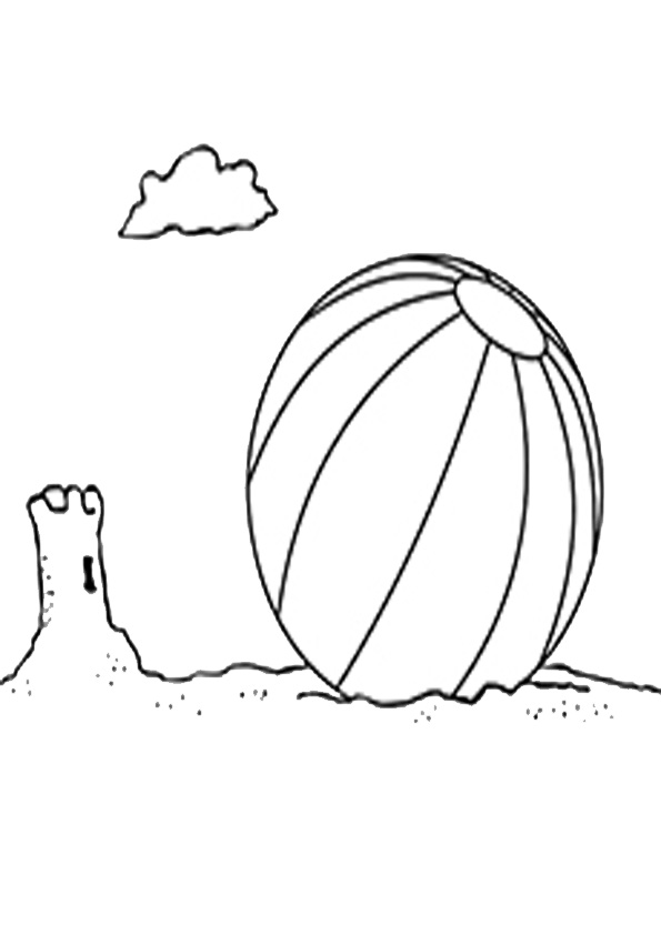 Coloring Pages Printable Beach Ball Coloring Pages