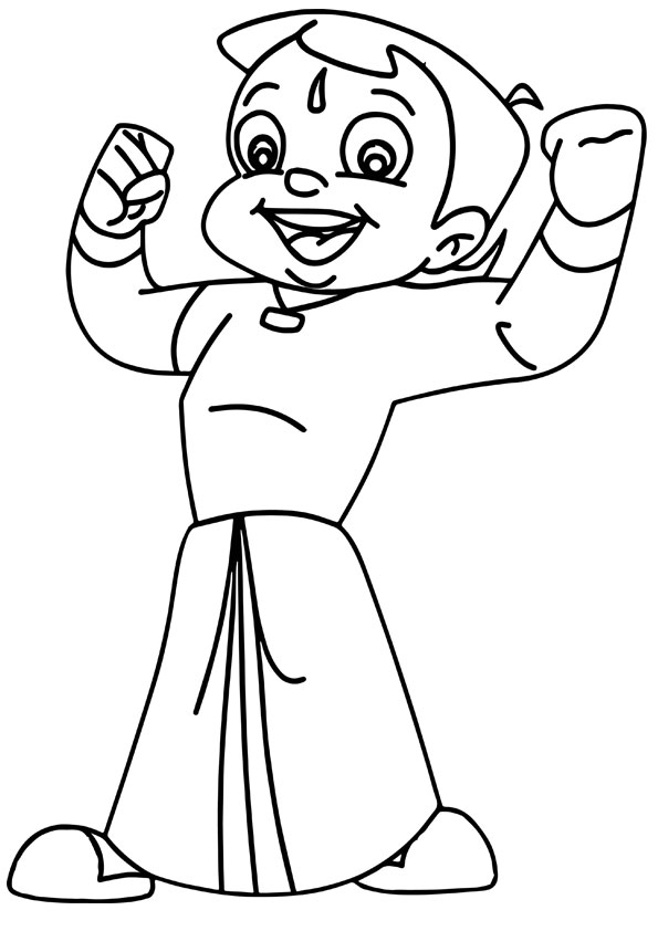 Printable Chhota Bhem Coloring Page coloring page