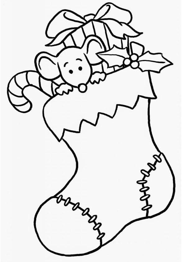 Printable Easy Christmas Coloring Pages for Kids coloring page