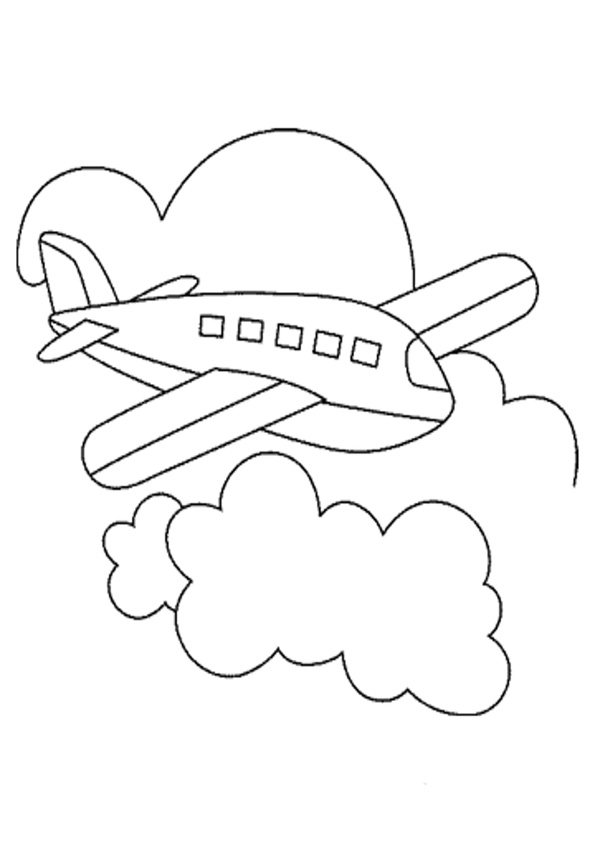 toy plane clipart coloring