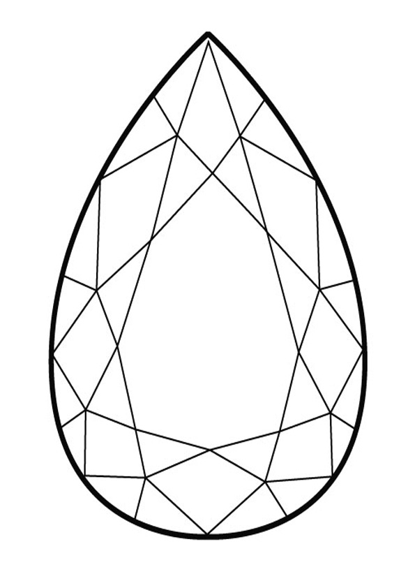 Coloring Pages | Printable Diamond Coloring Page