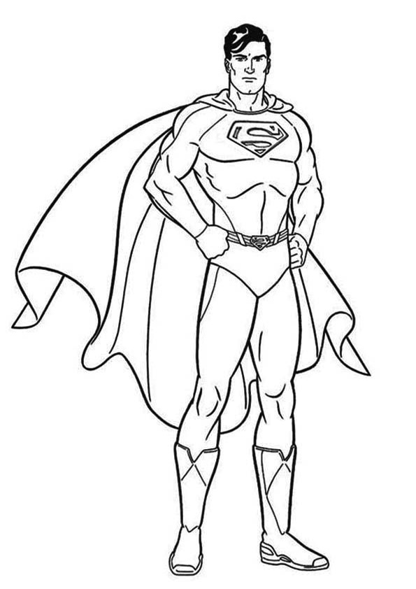 Coloring Superman Drawing - Top 30 Free Printable Superman Coloring Pages Online