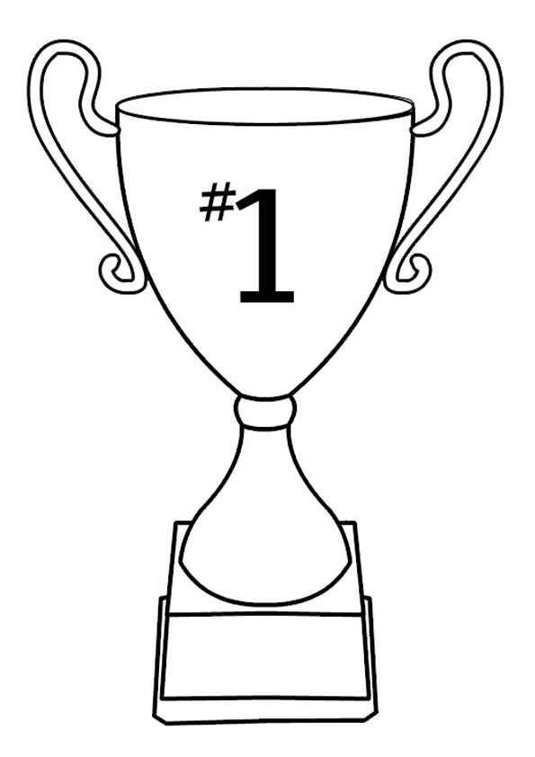 Coloring Pages Hockey Winning Trophy Coloring Page