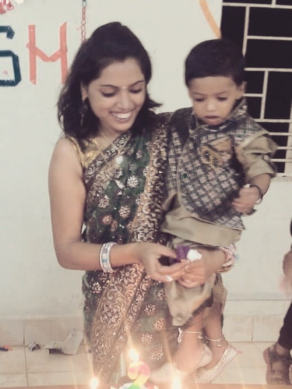 rachana (Mom)& aarush