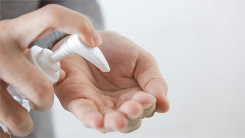 clean hands using an alcohol-based hand sanitizer clean hands using an alcohol-based hand sanitizer