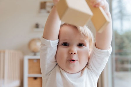 toddler playing