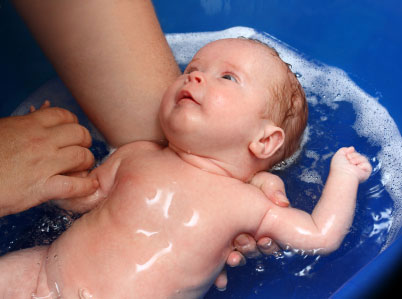 Preparing for bath