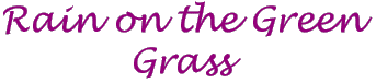 Rain on the Green Grass